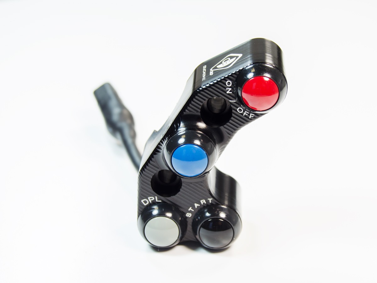 DBK Special Parts (Ducabike) Billet Run / Stop / Start Switch for Panigale V4 R for Brembo OE, RCS, and PT Master Cylinders DBK Special Parts (Ducabike) Billet Run / Stop / Start Switch for Panigale V4 R for Brembo OE, RCS, and PT Master Cylinders